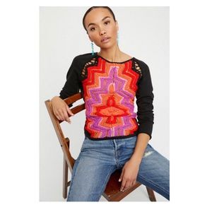 Free People - Open Weave Crotchet Sweater